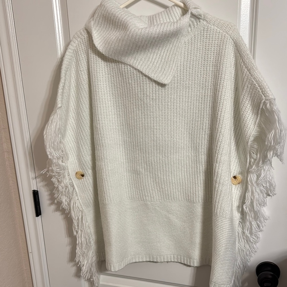 White Fringe Sweater